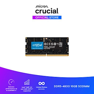 Ram Laptop Crucial DDR5 16GB Bus 4800 – CT16G48C40S5 - Hàng chính hãng