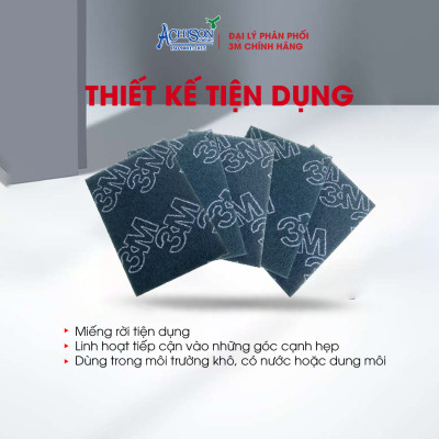 Nhám Bùi Nhùi 3M Scotch Brite Mighty Blue 11.5cm x 15.5cm - 1 túi 5 tấm