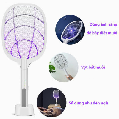 Vợt Muỗi Thông Minh Tự Động Bắt Muỗi Đa Năng 2 Trong 1 Tích Hợp Đèn Led Mã WD947 Loại Tốt, Hàng Chính Hãng