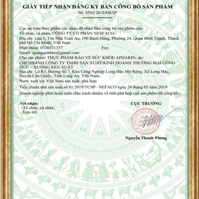 Combo 3 Tặng 1 Thực Phẩm Bảo Vệ Sức Khỏe APHARIN Hỗ Trợ Cao Huyết Áp Từ Thảo Dược