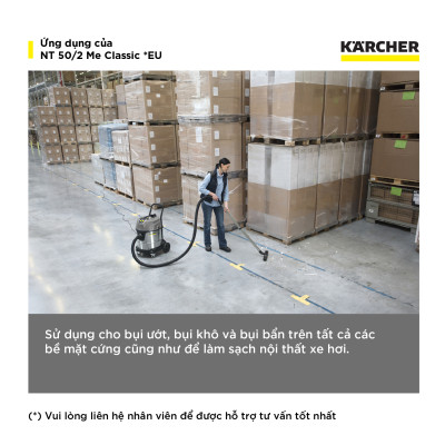 Máy hút bụi khô và ướt công nghiệp Karcher NT 50/2 Classic - Hàng chính hãng