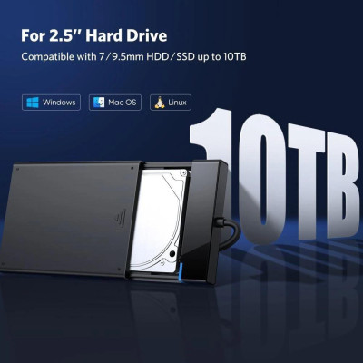 Ugreen UG30847US221TK 50CM màu Đen Hộp đựng ổ cứng 2.5 chuẩn SATA - HÀNG CHÍNH HÃNG