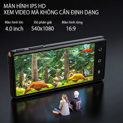 (Hỗ Trợ Tiếng Việt) Máy Nghe Nhạc Android MP4 Màn Hình Cảm Ứng 4.0 Inch Bluetooth WiFi Ruizu H8 Bộ Nhớ Trong 16GB - Hàng Chính Hãng