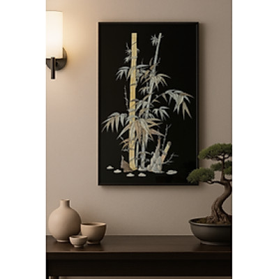 Tranh sơn mài Khảm cừ chìm hàng cao cấp size 40x60 cm thích hợp trang trí, làm quà tặng,...