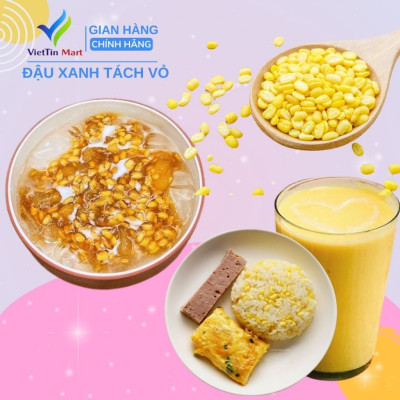 Đậu Xanh Đã Bóc Vỏ Viettin Mart 1Kg