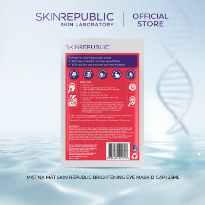 Combo 10 Mặt nạ mắt Skin Republic Brightening Eye Mask (3 cặp) 23ml