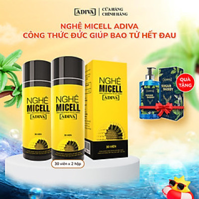 Combo 02 Hộp Nghệ Micell Adiva (30 viên/hộp)- Hỗ Trợ Các Vấn Đề Về Đau Bao Tử, Dạ Dày