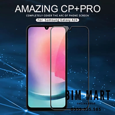 kính cường lực dành cho Samsung Galaxy A24 4G full màn hình Amazing CP+ Pro hàng chính hãng Nillkin (Tặng 2 túi PVC đựng thẻ ATM)