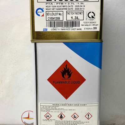 Sơn sàn bê tông epoxy KCC ET5660 Base C màu xanh G473505 _ 4L/Bộ