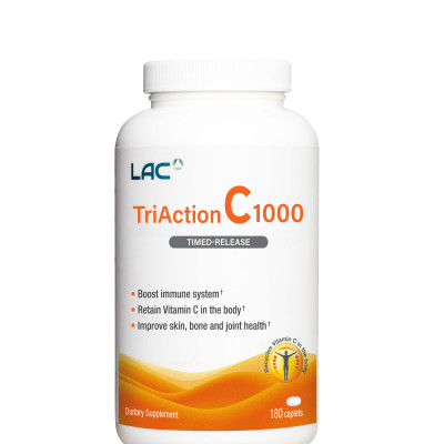 VIÊN UỐNG BỔ SUNG VITAMIN C LAC TRIACTION C1000 TIMED-RELEASE (180 VIÊN)