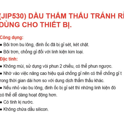 Dung dịch tẩy và chống rỉ sét JIP530- PN55 cho khuôn, máy móc ICHINEN Nhật Bản