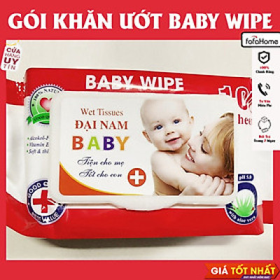 Khăn Giấy Ướt BABY WIPE Hộp 100 Tờ Sản Phẩm Tiện Cho Mẹ Tốt Cho Bé