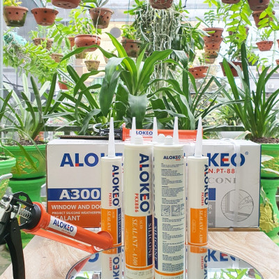 Keo silicone alokeo A300 màu trong Axit