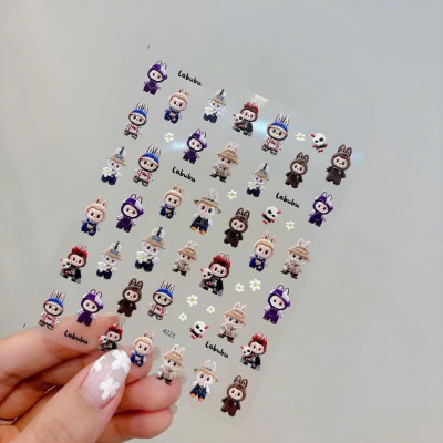 Sticker Dán Móng 5D Hình Labubu Đáng Yêu, Sticker Làm Nail, Miếng Dán Móng Tay 5D Labubu Cute Ngộ Ngĩnh Hot Trend