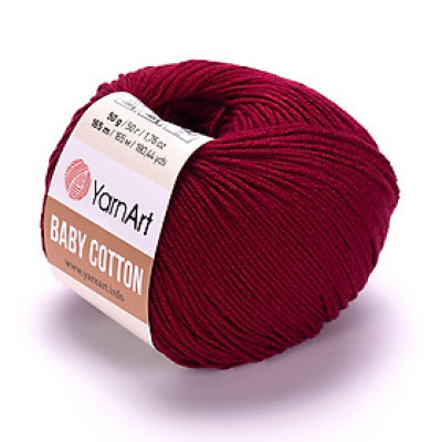 Cuộn len Baby Cotton trơn dành cho bé - Nhập khẩu từ hãng YarnArt - 50gram dài 165m