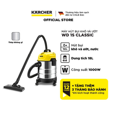 Máy hút bụi đa năng khô và ướt WD 1s Classic dành cho Karcher (New 2023) - Hàng Chính Hãng