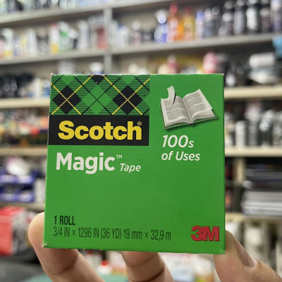 BỘ 3 CUỘN BĂNG KEO 3M, BĂNG KEO KỲ DIỆU, TRONG SUỐT DÁN TIỀN 3M 810 SCOTCH MAGIC TAPE
