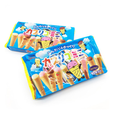 Bánh kem ốc quế không lạnh Glico Caplico 3 vị gói 87gr (10 bánh)