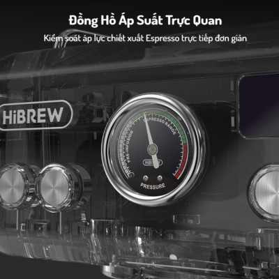 Máy pha cà phê Espresso chuyên nghiệp thương hiệu Mỹ HiBREW H10A - Hàng Nhập Khẩu