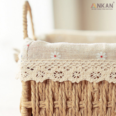 Giỏ Cói Vintage Có Quai – Đựng Đồ, Đi Picnic, Decor Nhà Cửa