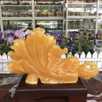 Bắp cải phong thủy đá ngọc hoàng long trang trí bàn làm việc, phòng khách