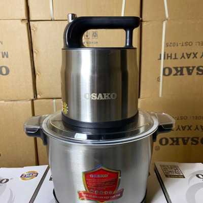 Máy Xay Thịt 5.8L Công Suất 950W Osako OST-1025 Cối Inox Xay Công Nghiệp Cho Quán-Kèm Lưỡi Dao Dự Phòng - Hàng Chính Hãng