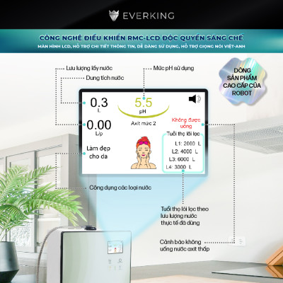 Máy Lọc Nước Điện Giải iON Kiềm EVERKING EKDeluxe-119 - Hàng Chính Hãng