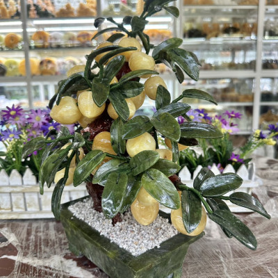 Cây đào phong thuỷ đá ngọc hoàng long 28 quả - Cao 40 cm