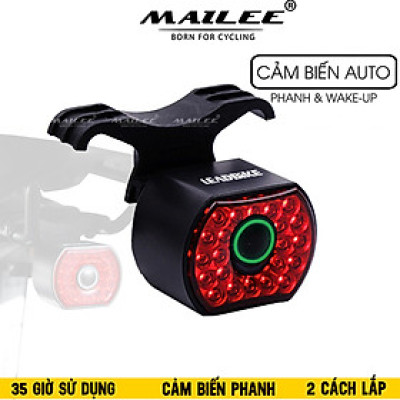 Đèn Đuôi Xe Đạp Thông Minh Cảm Biến Phanh LD-09, 22 bóng LED, tự động tắt khi di chuyển, thời lượng pin lên đến 35h - Mai Lee