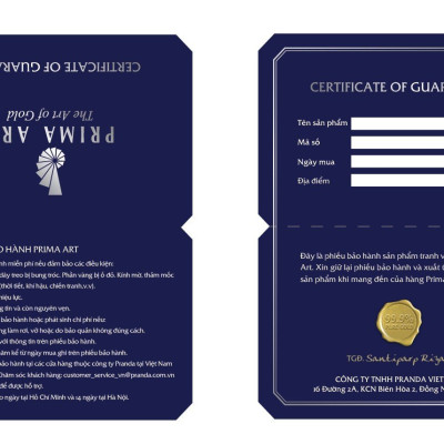 Tranh Vàng 24K PRIMA ART - Rắn Nhanh Nhẹn - Kích thước 18 x 20 cm - CGS-0411-17