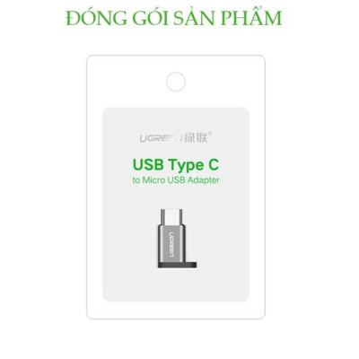 Ugreen UG50551US278TK Màu Đen Đầu chuyển đổi MICRO USB sang TYPE C hỗ trợ OTG - HÀNG CHÍNH HÃNG