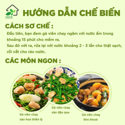 Gà Viên Chay Loại Ngon ( 1 Kg và 5 Kg ) , Thực Phẩm Chay Ngon Thành Phần Tự Nhiên Không Chất Bảo Quản Không Biến Đổi Gen Sườn Non Chay Làng Me