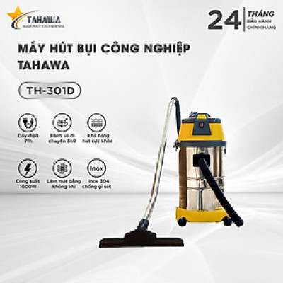Máy hút bụi công nghiệp TAHAWA TH-301D Máy hút bụi cầm tay Chức năng hút khô và nước thích hợp cho nhiều môi trường như nhà xưởng, văn phòng vừa và nhỏ hoặc nhà riêng.