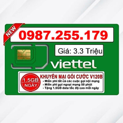 Sim Viettel số đẹp - Hàng chính hãng - 0987.255.179