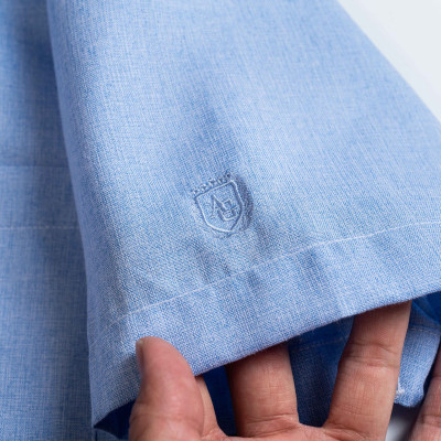 Áo sơ mi nam cộc tay bamboo xanh trơn Aligro ALGS-C123