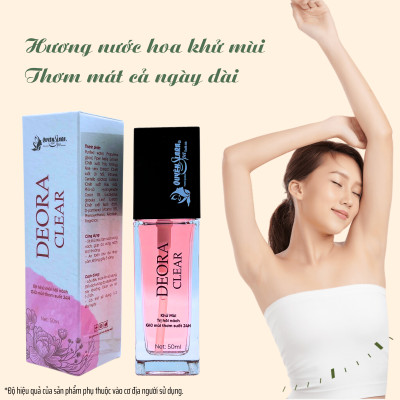 Xịt Khử Mùi Hôi Nách DEORA CLEAR 50ml, Khử Mùi Toàn Thân, Ngăn Tiết Mồ Hôi, Lưu Hương Suốt 24H