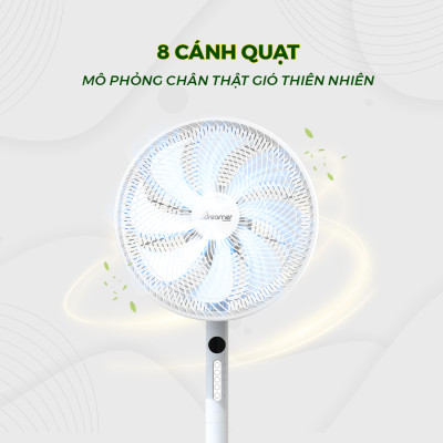 Quạt Thông Minh DREAMER DHA-SSF136, Điều Khiển Trực Tiếp Bằng Giọng Nói, DC Inverter, Xuất xứ Thái Lan, BH 36 tháng