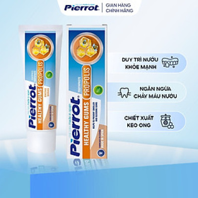 [ Mua 2 tặng 1 bàn chải ] Kem đánh răng chắc khỏe nướu Pierrot 75ml