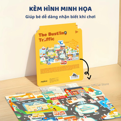 Sticker dán cho bé dùng được nhiều lần Mideer Reusable Jelly Sticker Set dán được trên nhiều bề mặt