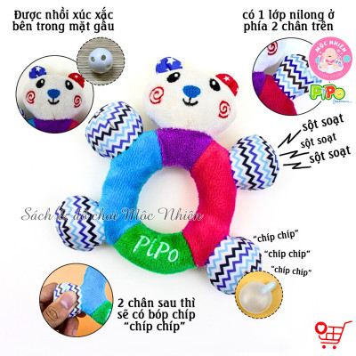 Lục Lạc Vải Cầm Tay Có Bóp Chút Chít - Đồ Chơi Cho Trẻ Sơ Sinh - Pipo Vietnam