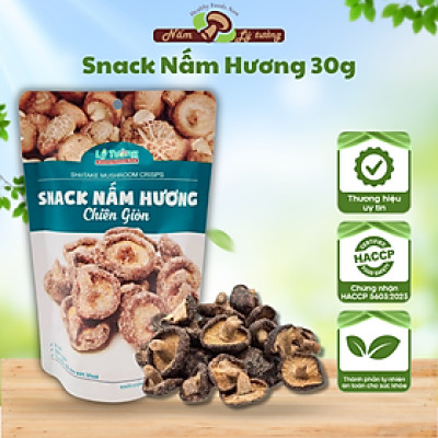 Snack Nấm Hương Chiên Giòn Lý Tưởng 30g, Sản Phẩm Đạt Chứng Nhận OCOP 4 Sao Của Thành Phố Hà Nội