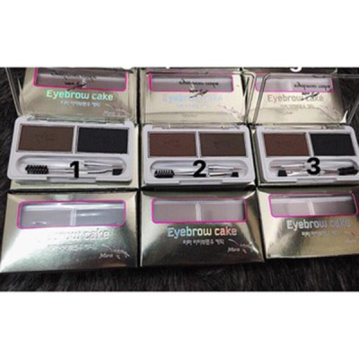 Bột kẻ mày 2 ngăn Mira No.2 cao cấp Hàn Quốc  tặng kèm móc khoá 