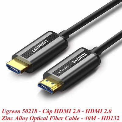 Ugreen UG50218HD132TK 40M màu Đen Cáp tín hiệu HDMI chuẩn 2.0 sợi quang cao cấp - HÀNG CHÍNH HÃNG