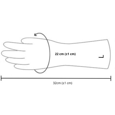 Găng Tay Cao Su Tay Lửng Ngọc Trai Size L