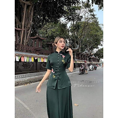 Set bộ đi chùa cho nữ dịu dàng xinh xắn SJ14