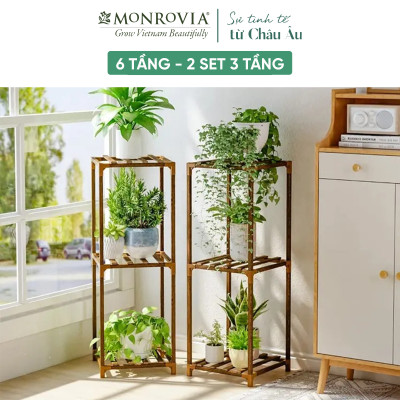 Kệ gỗ decor Monrovia để cây trang trí trong nhà, ban công siêu bền bỉ, tiêu chuẩn Châu Âu