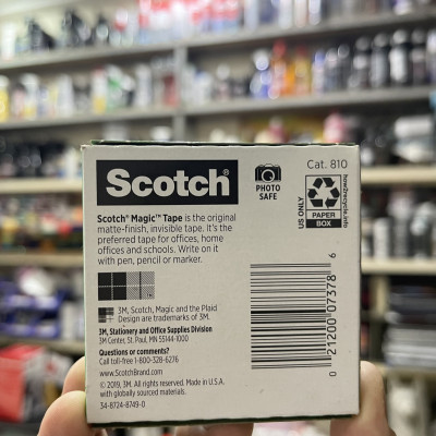 BỘ 3 CUỘN BĂNG KEO 3M, BĂNG KEO KỲ DIỆU, TRONG SUỐT DÁN TIỀN 3M 810 SCOTCH MAGIC TAPE