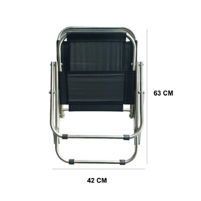 GHẾ XẾP INOX VẢI DÙ cho quán Trà Chanh, Cafe, vỉa hè, Câu Cá