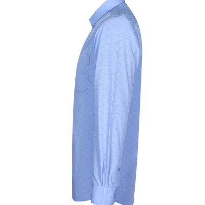 Áo sơ mi nam tay dài form suông Khatoco A1MD498T1-CNIN358-2505-D