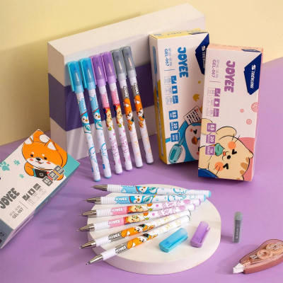 Hộp 20 Bút Gel Joyee - Thiên Long GEL-067 - Mực Khô Siêu Nhanh - Mực Tím